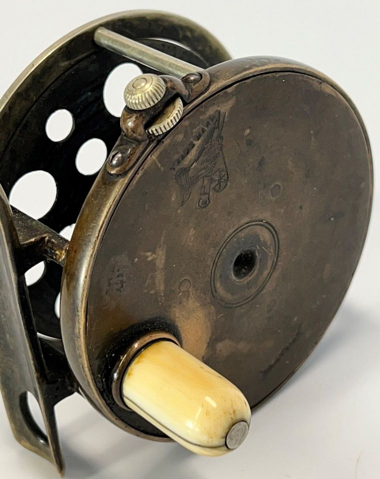 Great Great Grandpa's Antique RARE HARDY 1895 3″ ALL BRASS SALMON FLY FISHING REEL