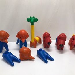 Vintage Toys 1970's Large Lot Tupperware Toys Tuppertoys Animals Builing Toy Vintage RARE