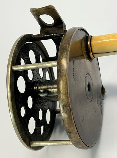 Great Great Grandpa's Antique RARE HARDY 1895 3″ ALL BRASS SALMON FLY FISHING REEL