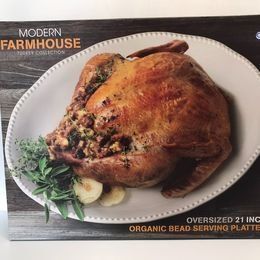Christmas NEW Turkey Dinner Oversized Platter New In Box 21 inch