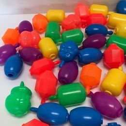 1970's Lot of 50 Vintage Collectible Fisher Price Toys Snap Lock Beads All Excellent