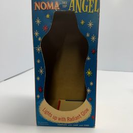Christmas Antique Vintage Noma Christmas Ornament Tree Top Angel Lights Up With Radiant Glow RARE