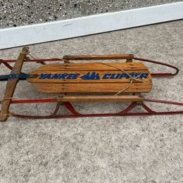 Antique Vintage Taboggan Snow Sled No. 10 Yankee Clipper Made In Phila USA 1940-1950's RARE