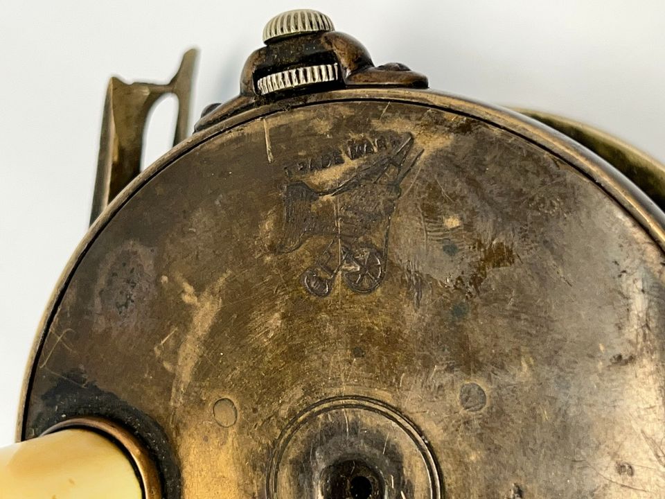 Great Great Grandpa's Antique RARE HARDY 1895 3″ ALL BRASS SALMON FLY FISHING REEL
