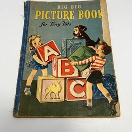 Grandma's 1944 Children's Vintage Big Big Picture Book Soft Cover Some Wear RARE