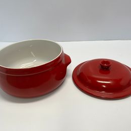 Cottage Vintage French Pottery Classic Casserole Bean Pot Casserol 9x5" NEW