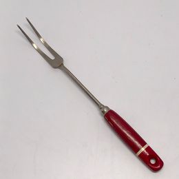 Cottage 1950's Wood Handle Large Fork Turkey or BBQ As New Condition RARE