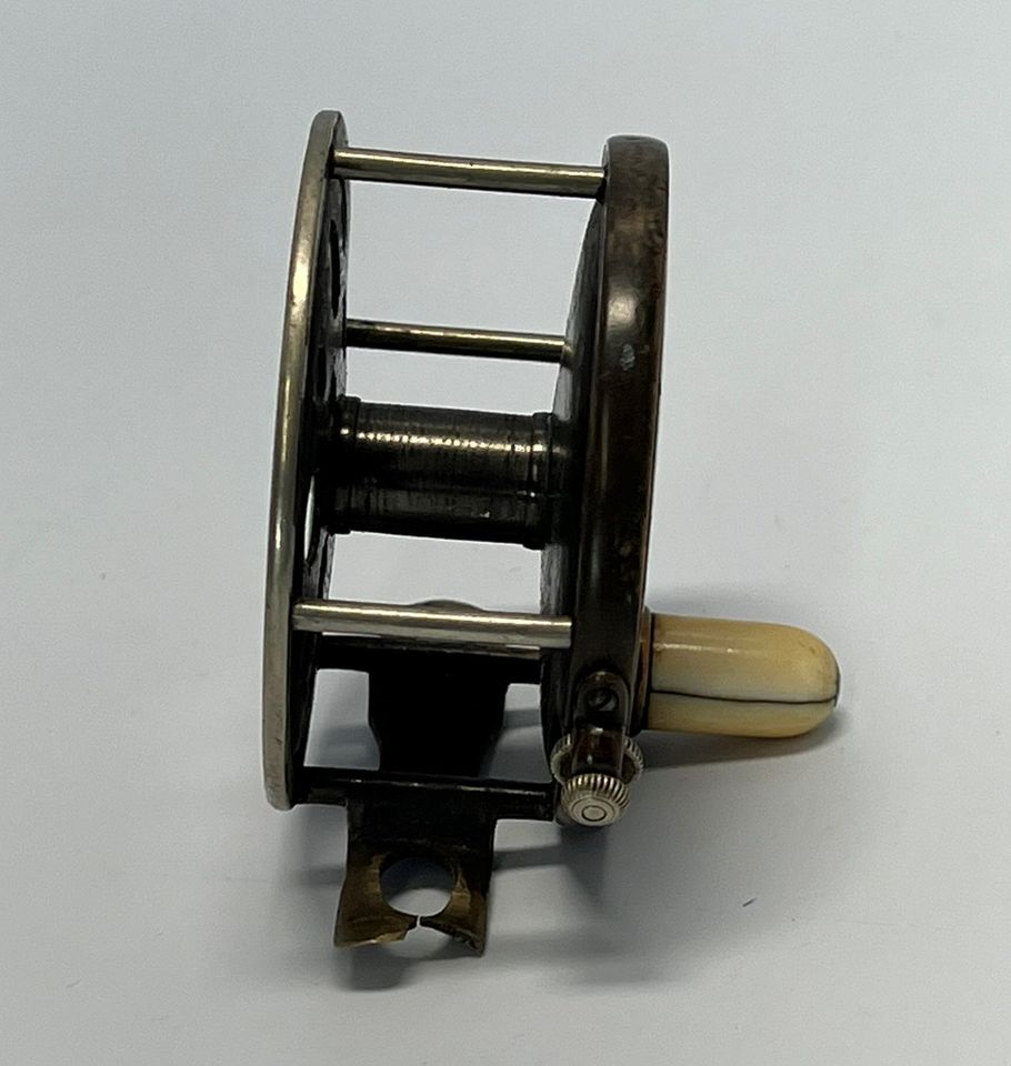 Great Great Grandpa's Antique RARE HARDY 1895 3″ ALL BRASS SALMON FLY FISHING REEL