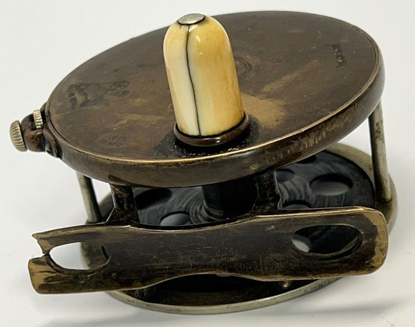 Great Great Grandpa's Antique RARE HARDY 1895 3″ ALL BRASS SALMON FLY FISHING REEL