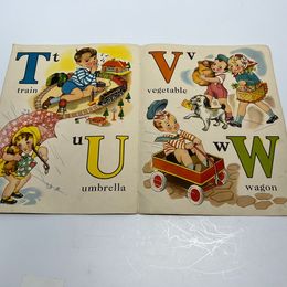 Grandma's 1939  Children's Vintage Merril ABC Linen Book 3465 RARE Amazing Pictures