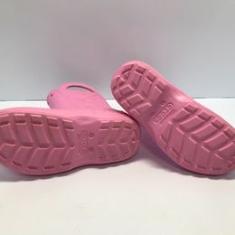 Rain boots Child Size 2 Junior Crocks Fancy Pink As New