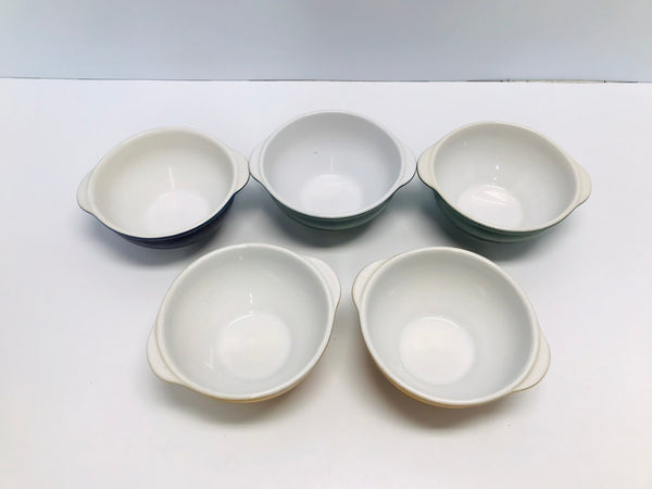 5 Emile Henry Pottery 8 oz  Cereal Bowls