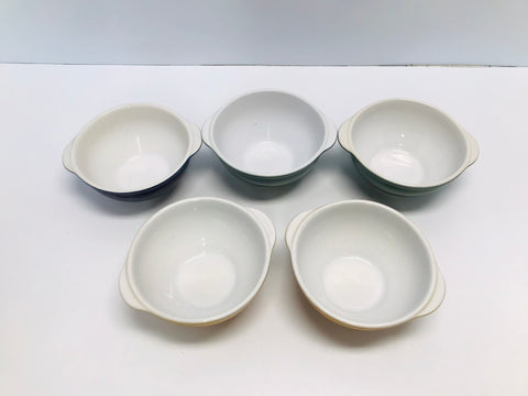 5 Emile Henry Pottery 8 oz  Cereal Bowls