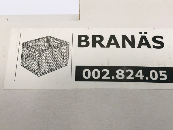 6 NEW Ikea Branas Wicker Baskets Dark Grey Sealed In Box Sold As Lot 1.5x13.5x12.5 inches $24.99 Each New