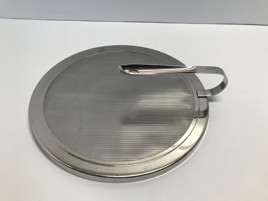 All-Clad T187 Stainless Steel Mesh Splatter Screen With Rare Curved Handle All Stainless