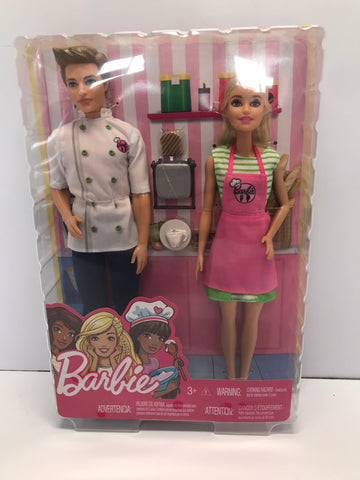 Barbie 2017 Career You Can Be Anything Cafe Barbie and Ken NEW In Package