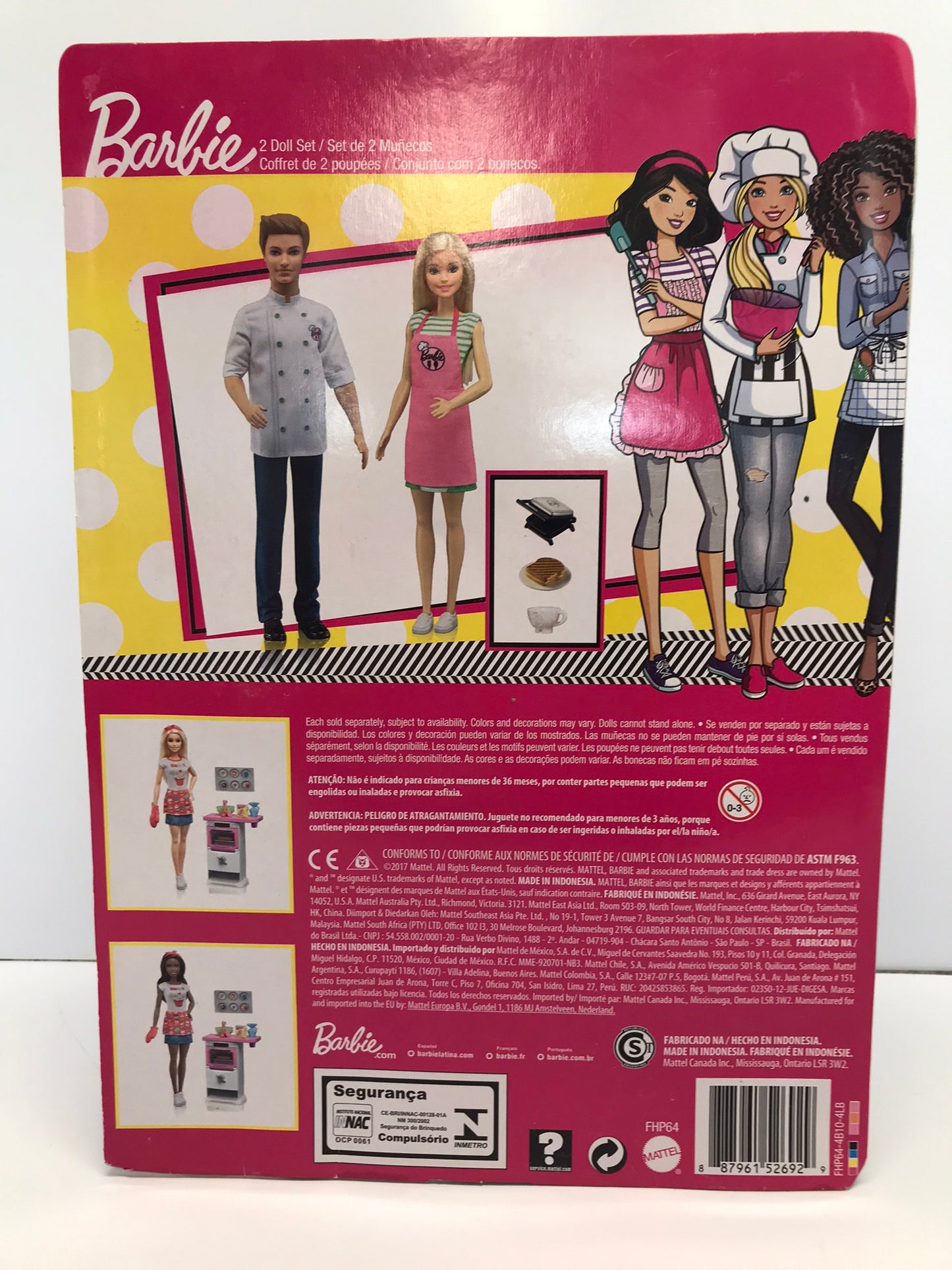 Barbie 2017 Career You Can Be Anything Cafe Barbie and Ken NEW In Package