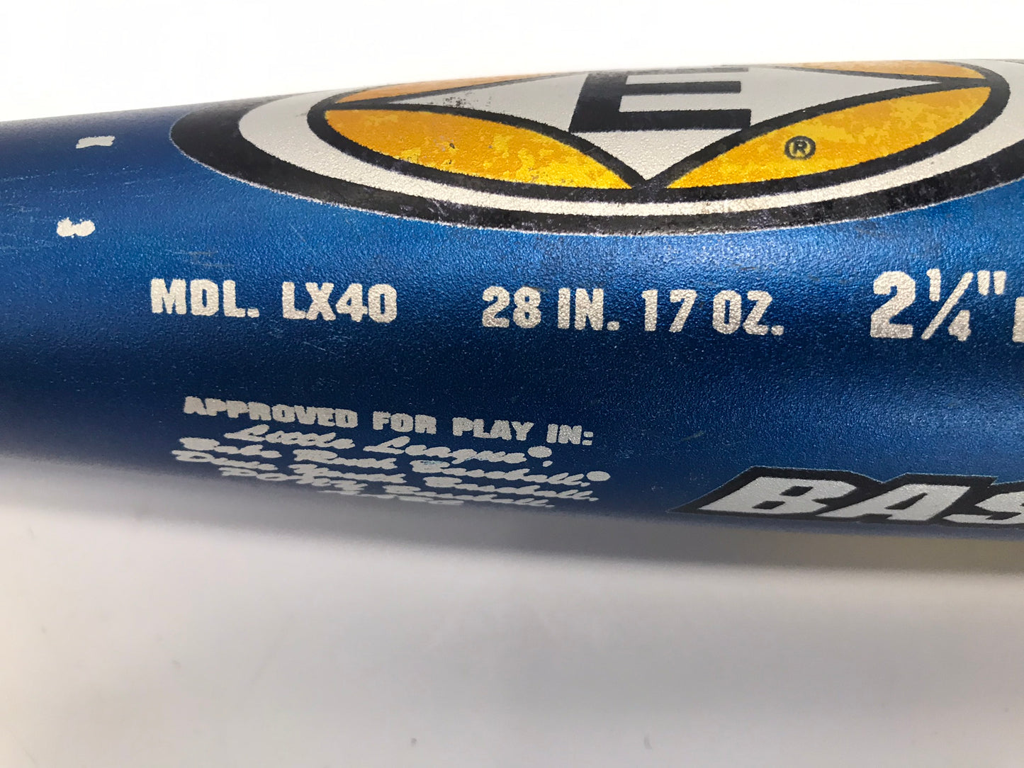 Baseball Bat 28 Inches 1703 Easton Reflex Blue Yellow