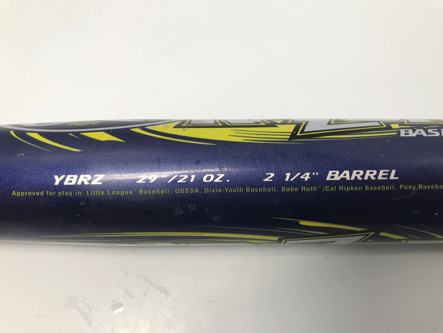 Baseball Bat 29in 21 03 Rawlings Razor Blue Yellow
