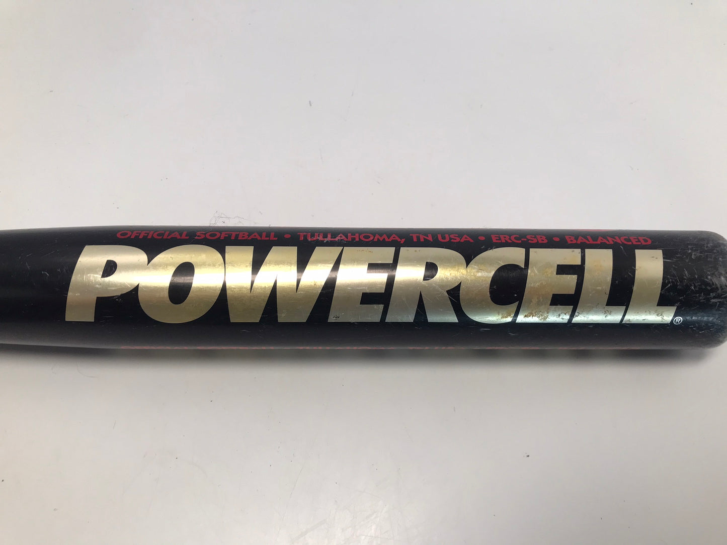 Baseball Bat 34 inch 32 oz Softball Worth Powercell Black Red Gold Excellent