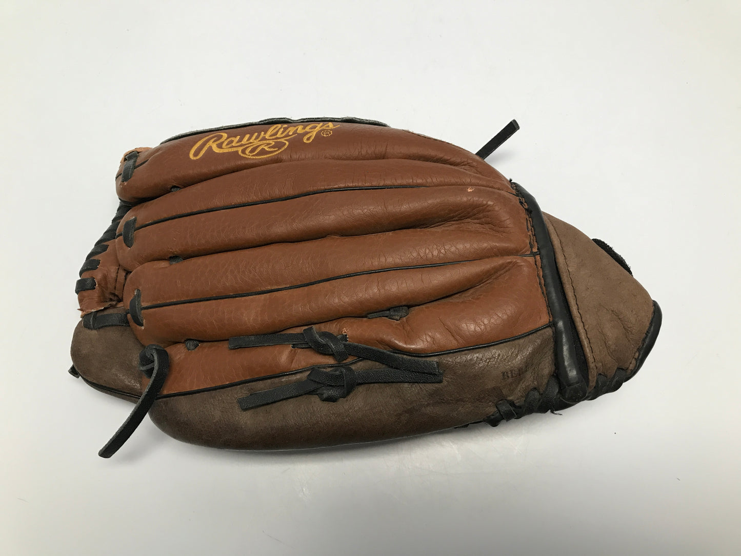Baseball Glove 12.5 inch Rawlings Black Brown Leather Fits Left Hand