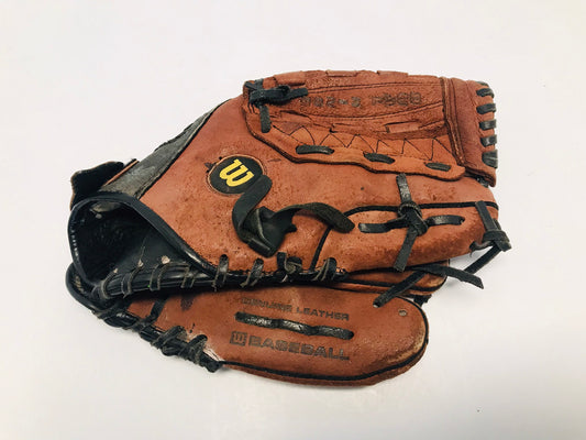 Baseball Glove Adult Size 11 inch Wilson Leather  Brown Fits Left Hand