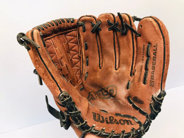 Baseball Glove Adult Size 11 inch Wilson Leather  Brown Fits Left Hand
