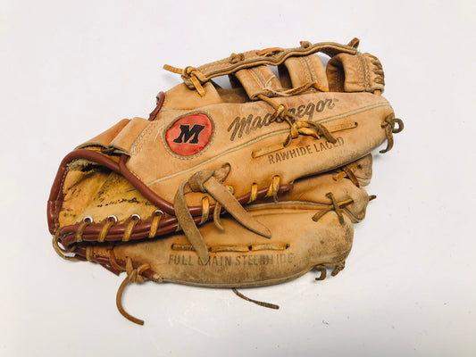 Baseball Glove Adult Size 12 inch Macgregor  Leather Well Made Fits Left Hand