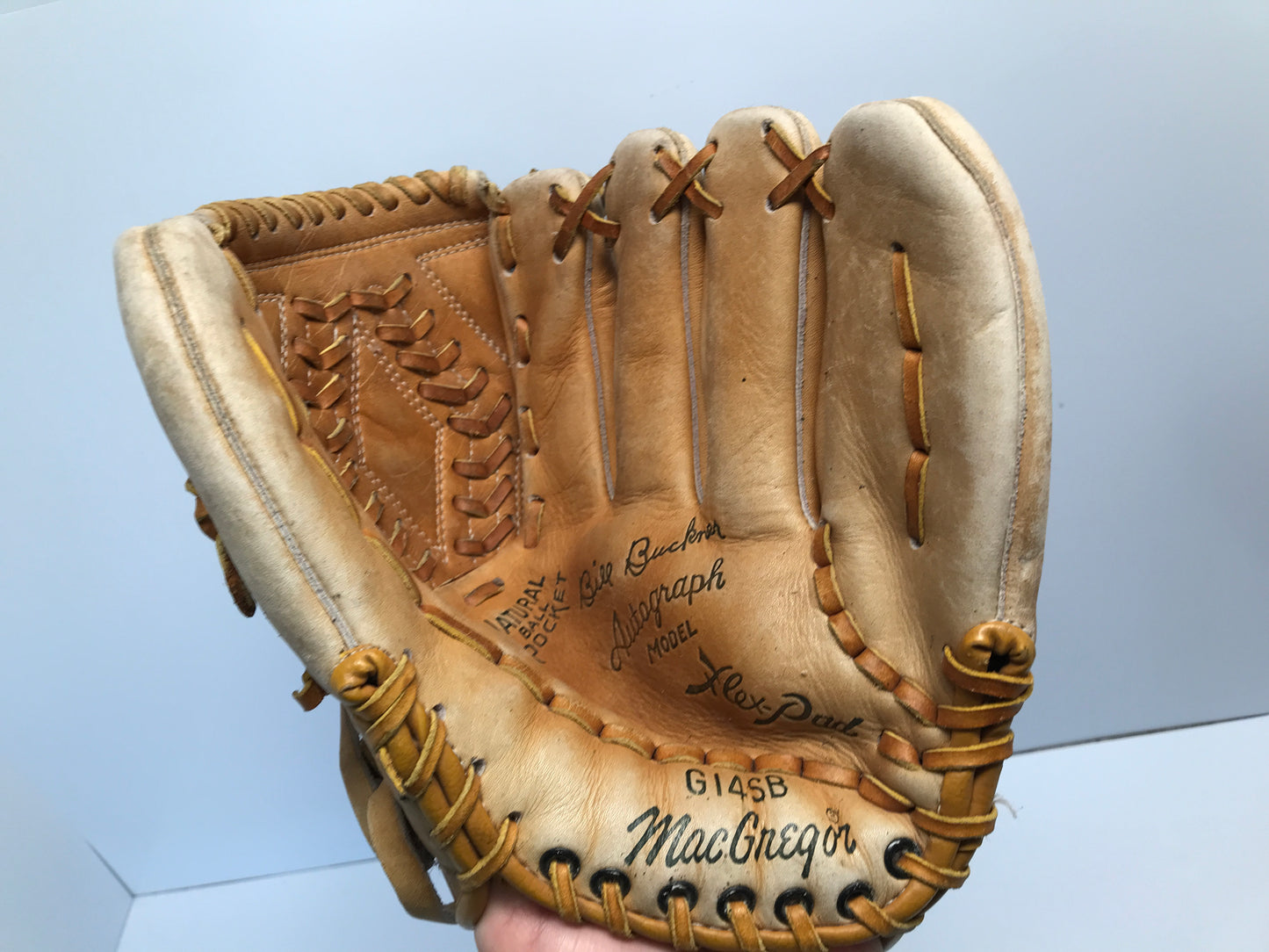 Baseball Glove Child Size 11.5 Mac Greaser Tan Leather Fits Left Hand