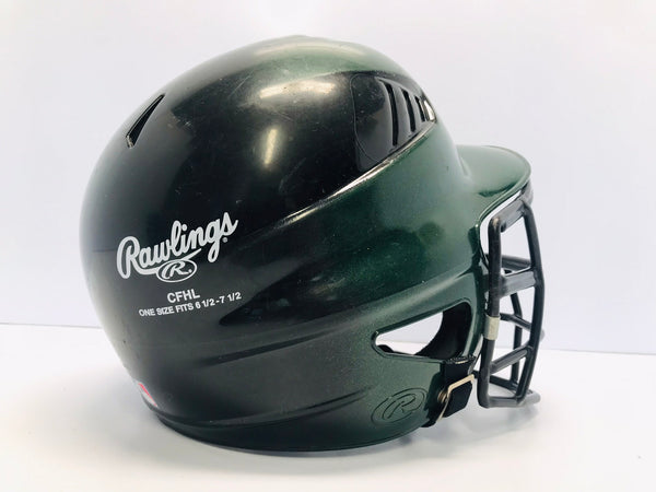 Baseball Helmet With Cage Junior 6.5-7.5 inch Rawlings Green