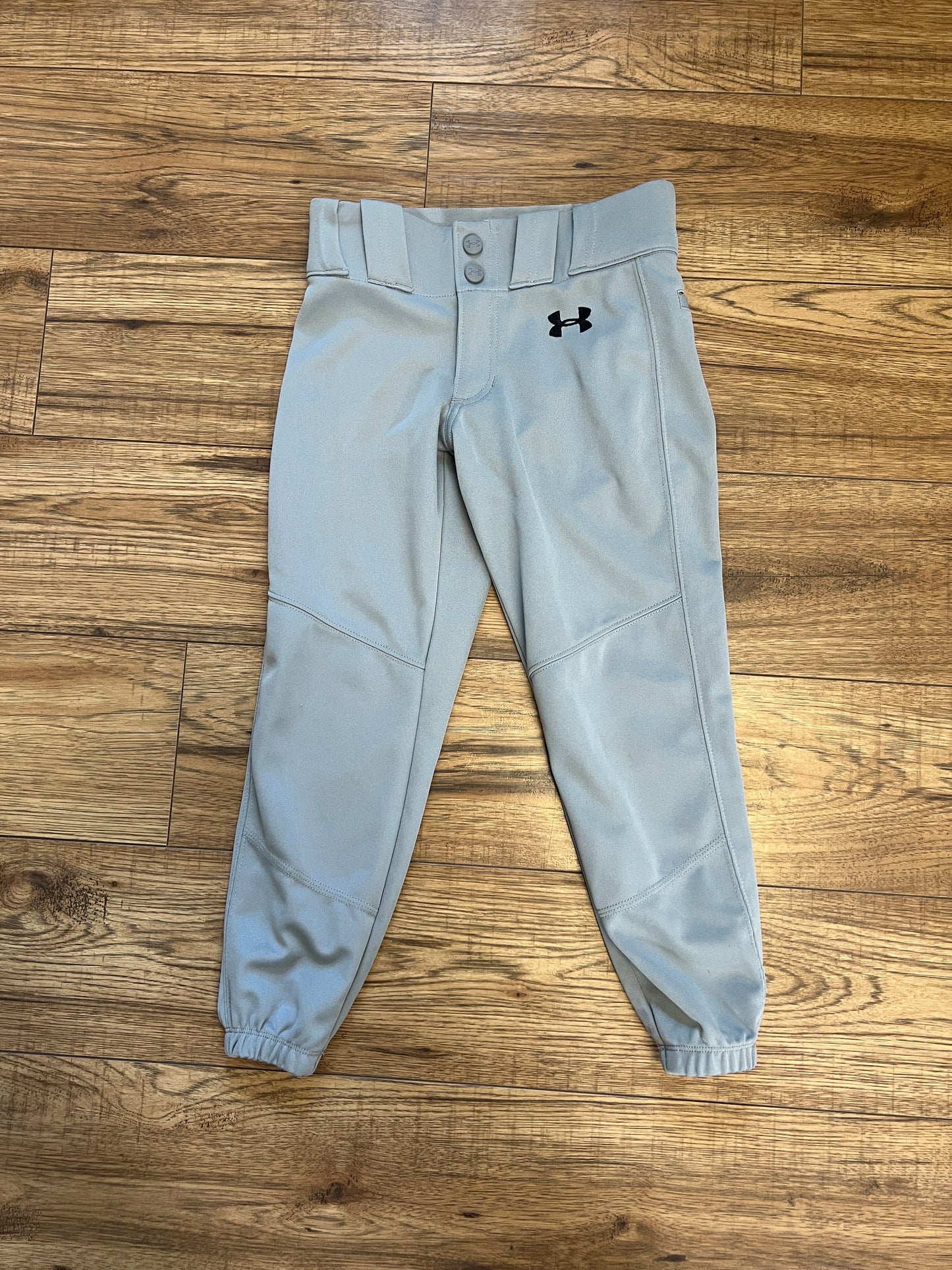 Baseball Pants Child Size 8 XSmall Under Armour Grey Excellent