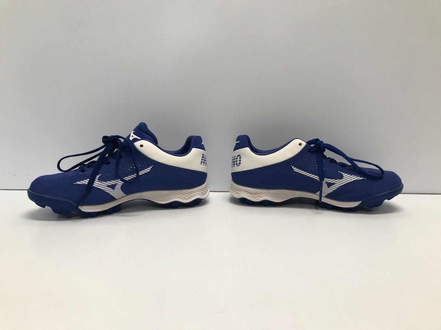 Baseball Shoes Cleats Child Size 1.5 Mizuno Blue White Excellent