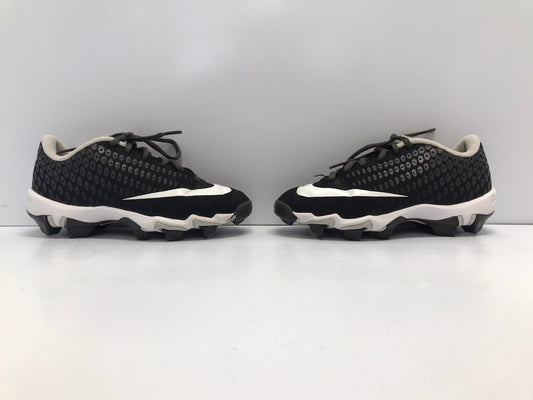 Baseball Shoes Cleats Child Size 1 Nike Black White