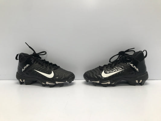 Baseball Shoes Cleats Child Size 3.5 Nike Alpha Black White Like New