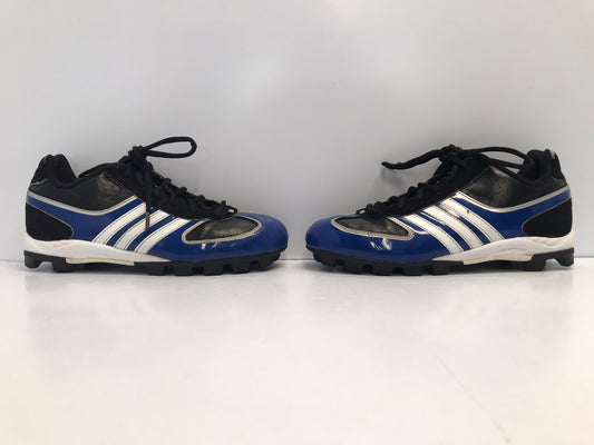 Baseball Shoes Cleats Child Size 5 Adidas Blue Black Excellent