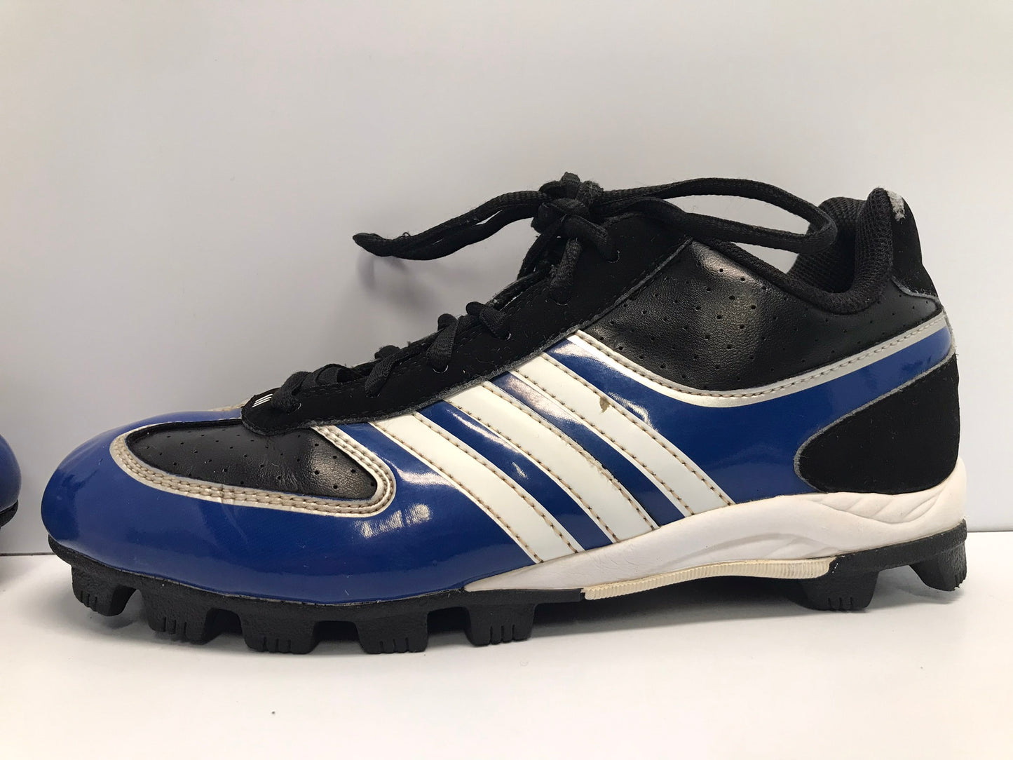 Baseball Shoes Cleats Child Size 5 Adidas Blue Black Excellent