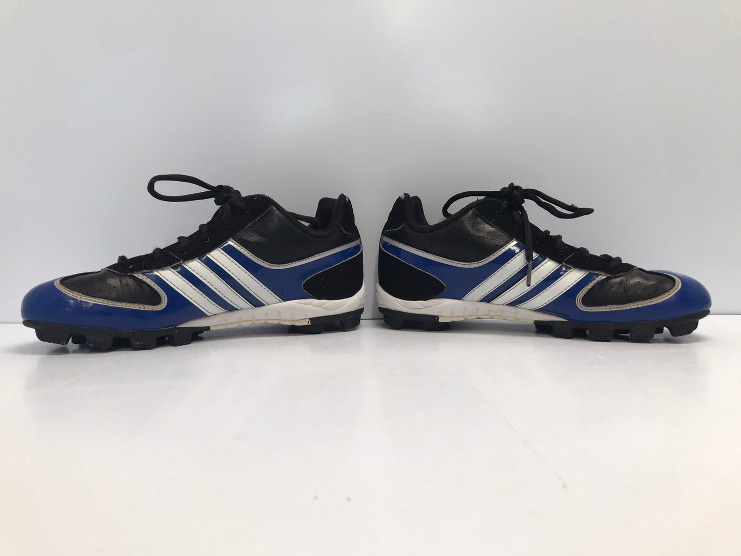 Baseball Shoes Cleats Child Size 5 Adidas Blue Black Excellent