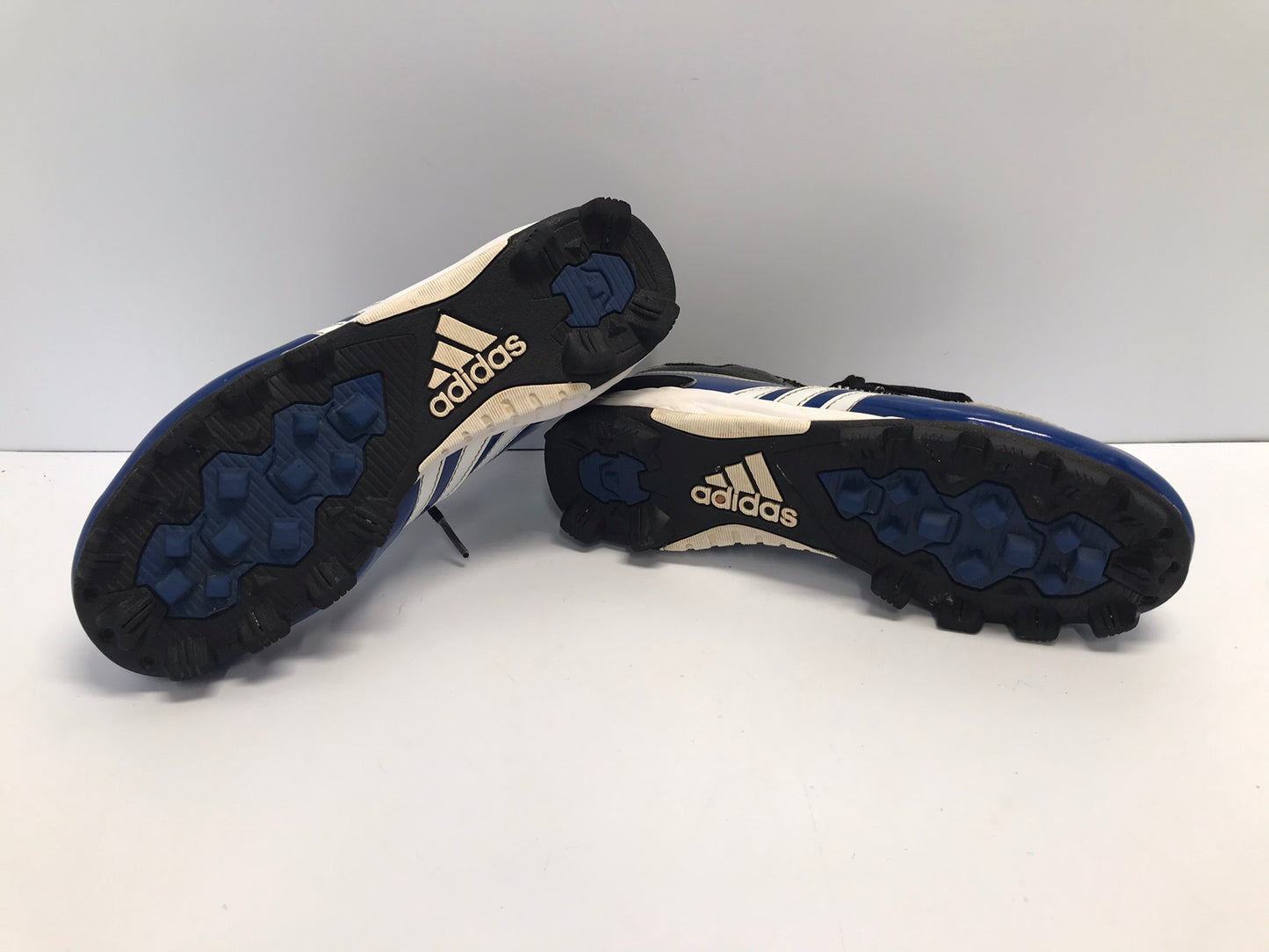 Baseball Shoes Cleats Child Size 5 Adidas Blue Black Excellent