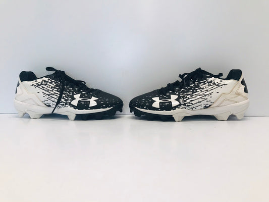 Baseball Shoes Cleats Child Size 6 Junior Under Armour Black White