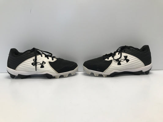 Baseball Shoes Cleats Men's 8.5 Under Armour Black White Excellent