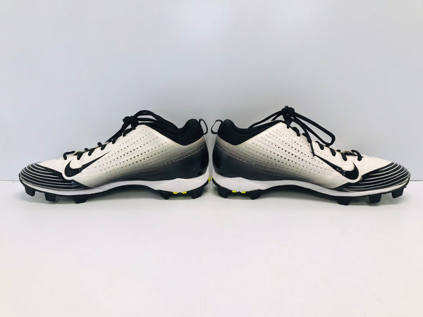 Baseball Shoes Cleats Men's Size 11.5 Nike Vapor Black White Lime Excellent