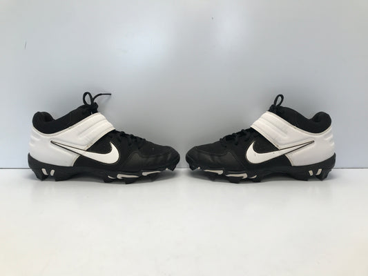 Baseball Shoes Cleats Men's Size 11 Nike Fastflex Black White High Top Excellent