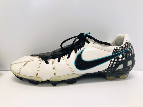 Baseball Shoes Cleats Men's Size 12 Nike Total 90 Wide Foot Black White Blue