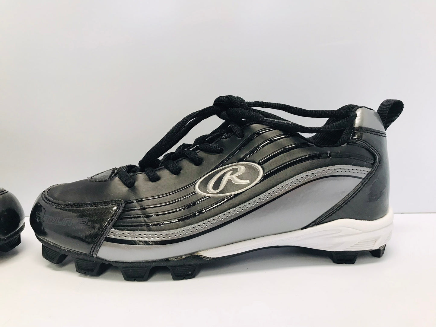 Baseball Shoes Cleats Men's Size 7 Rawlings Black White Lime Like New