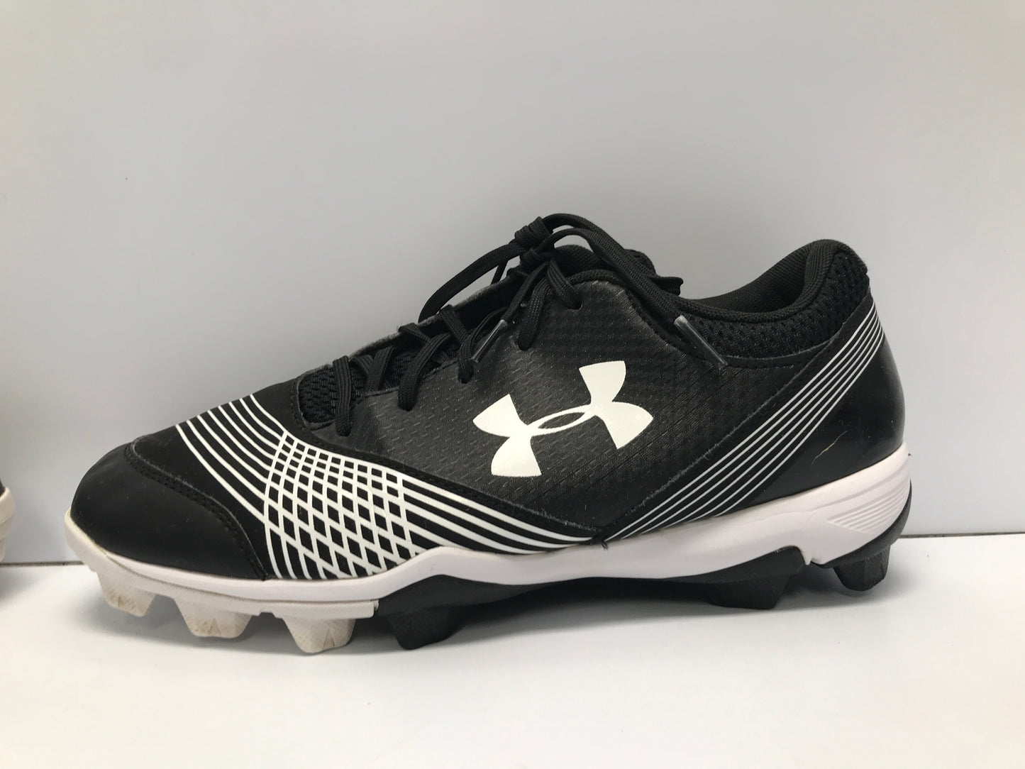 Baseball Shoes Cleats Men's Size 8.5 Black White Under Armour Like New