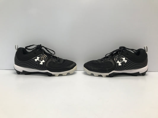 Baseball Shoes Cleats Men's Size 8.5 Under Armour Black White