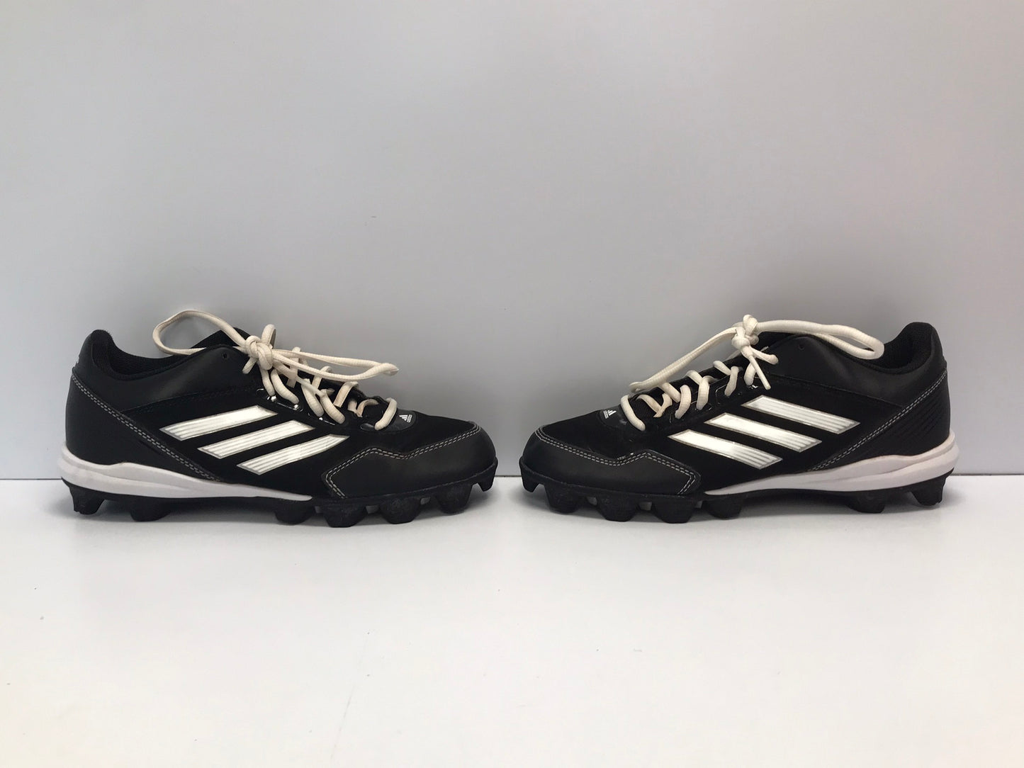 Baseball Shoes Cleats Men's Size 8 Adidas Black White Excellent
