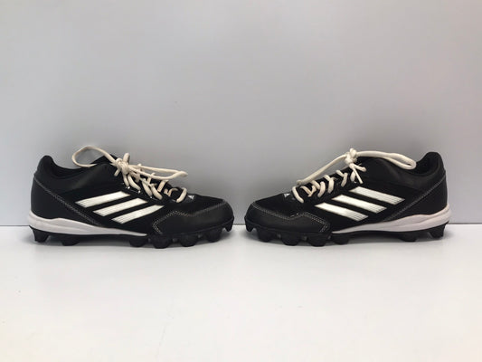 Baseball Shoes Cleats Men's Size 8 Adidas Black White Excellent