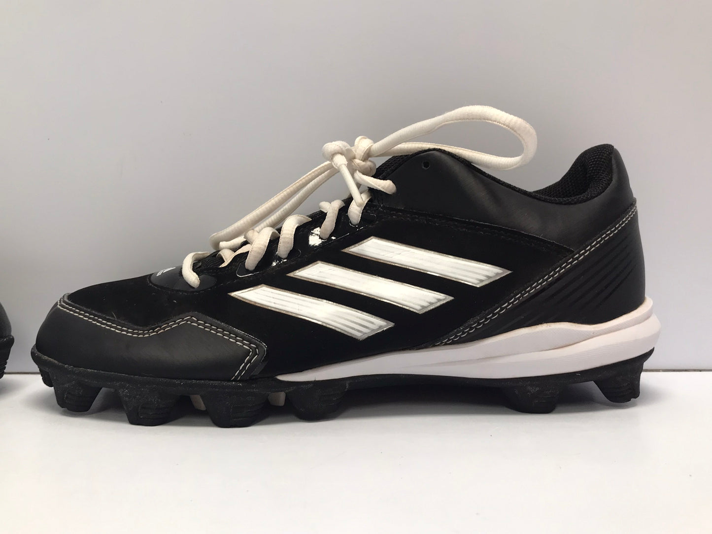 Baseball Shoes Cleats Men's Size 8 Adidas Black White Excellent