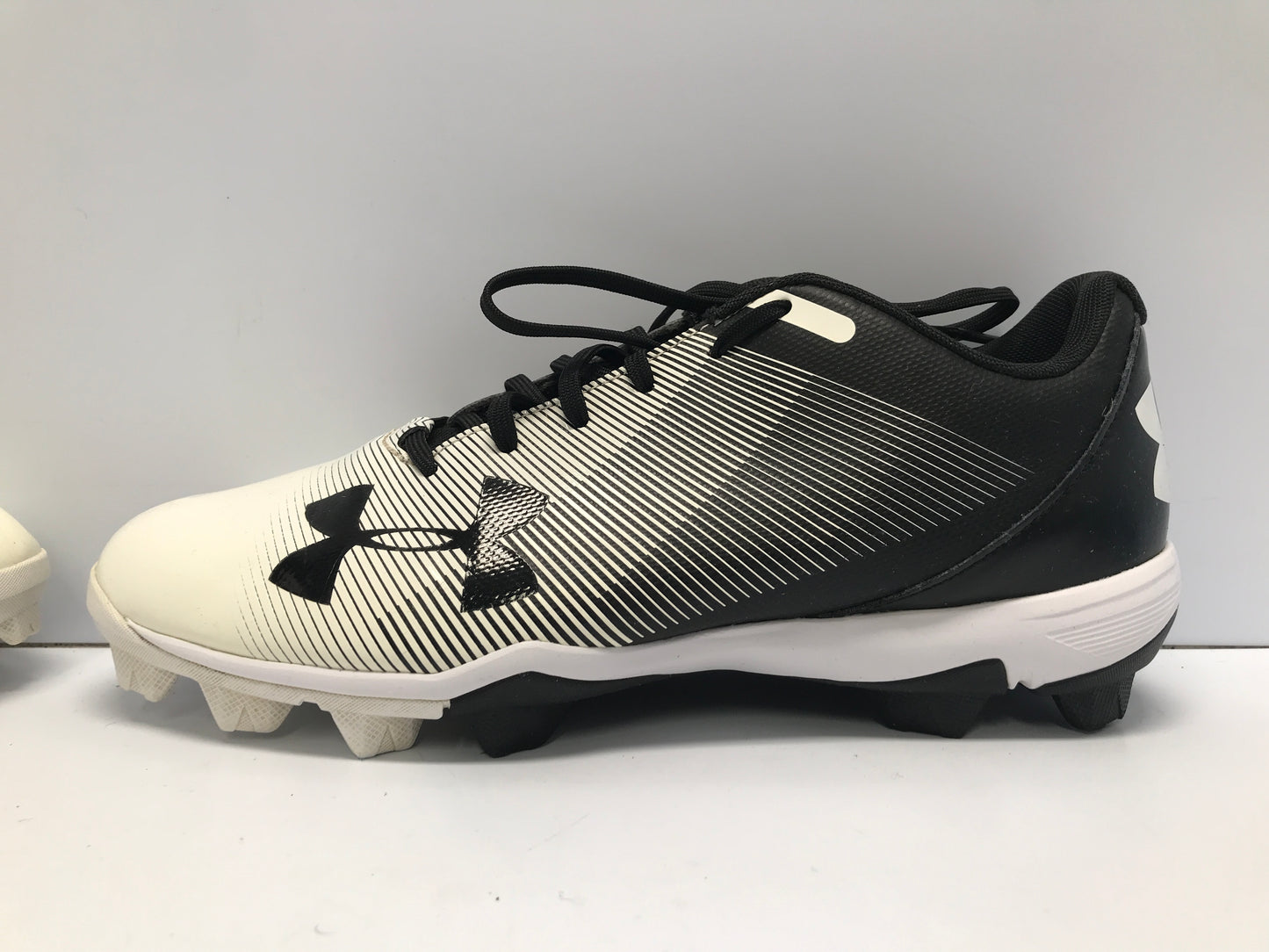 Baseball Shoes Cleats Men's Size 9.5 Under Armour Black White Like New